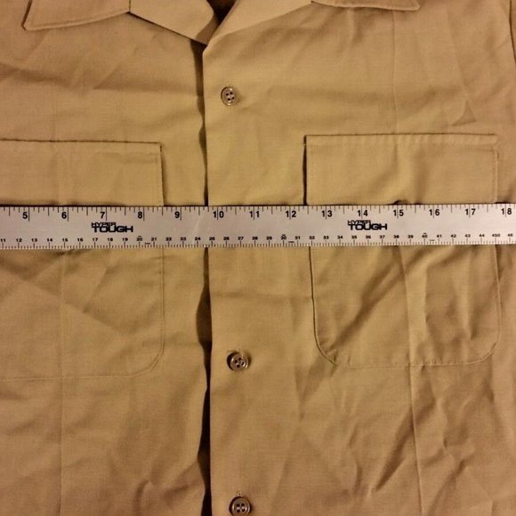 US MARINE PRIVATE E-2 16 KHAKI BUTTON DRESS UNIFORM SHORT SLEEVE SHIRT IH 00024 - Picture 2 of 13